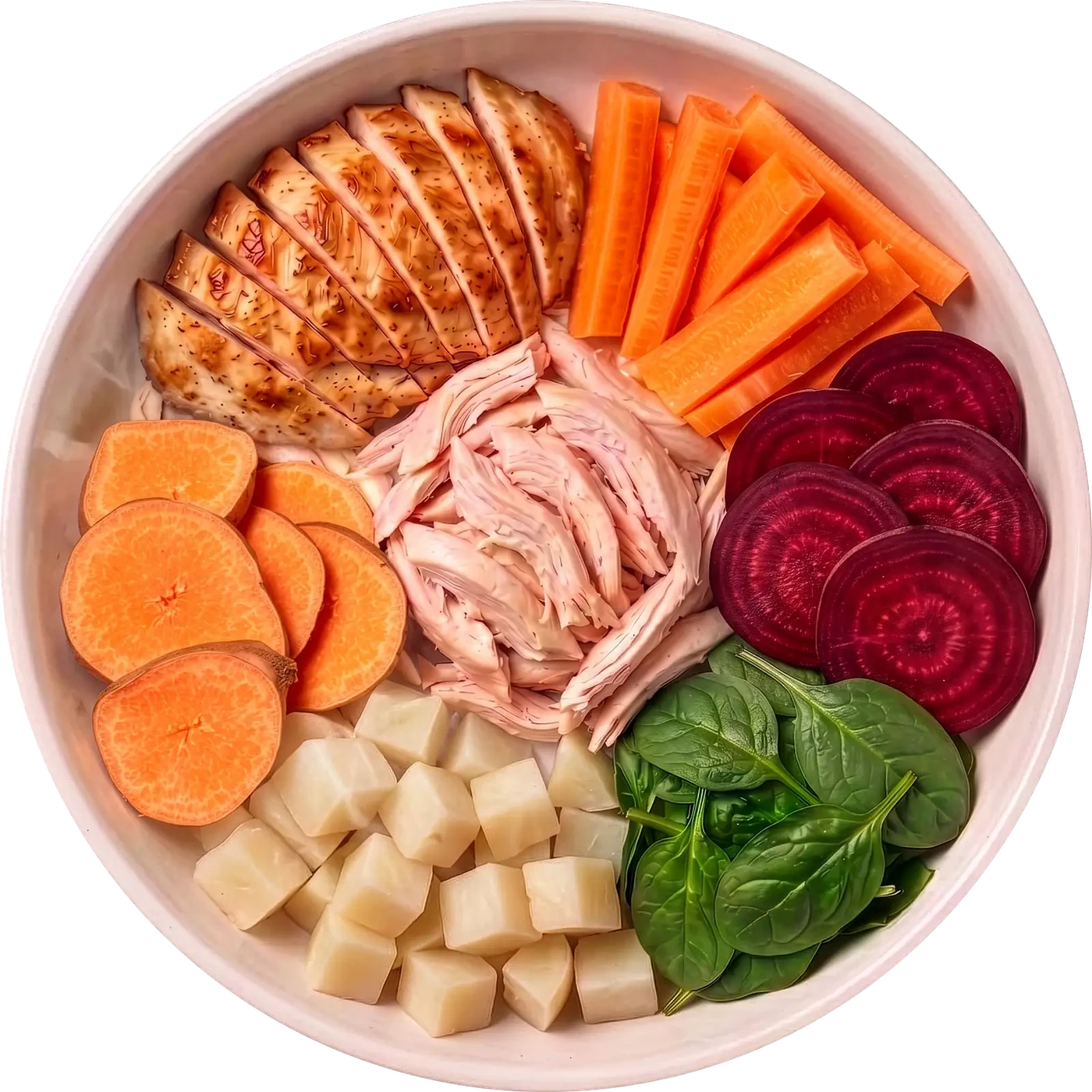 Chicken and vegetables shown as ingredient inspiration