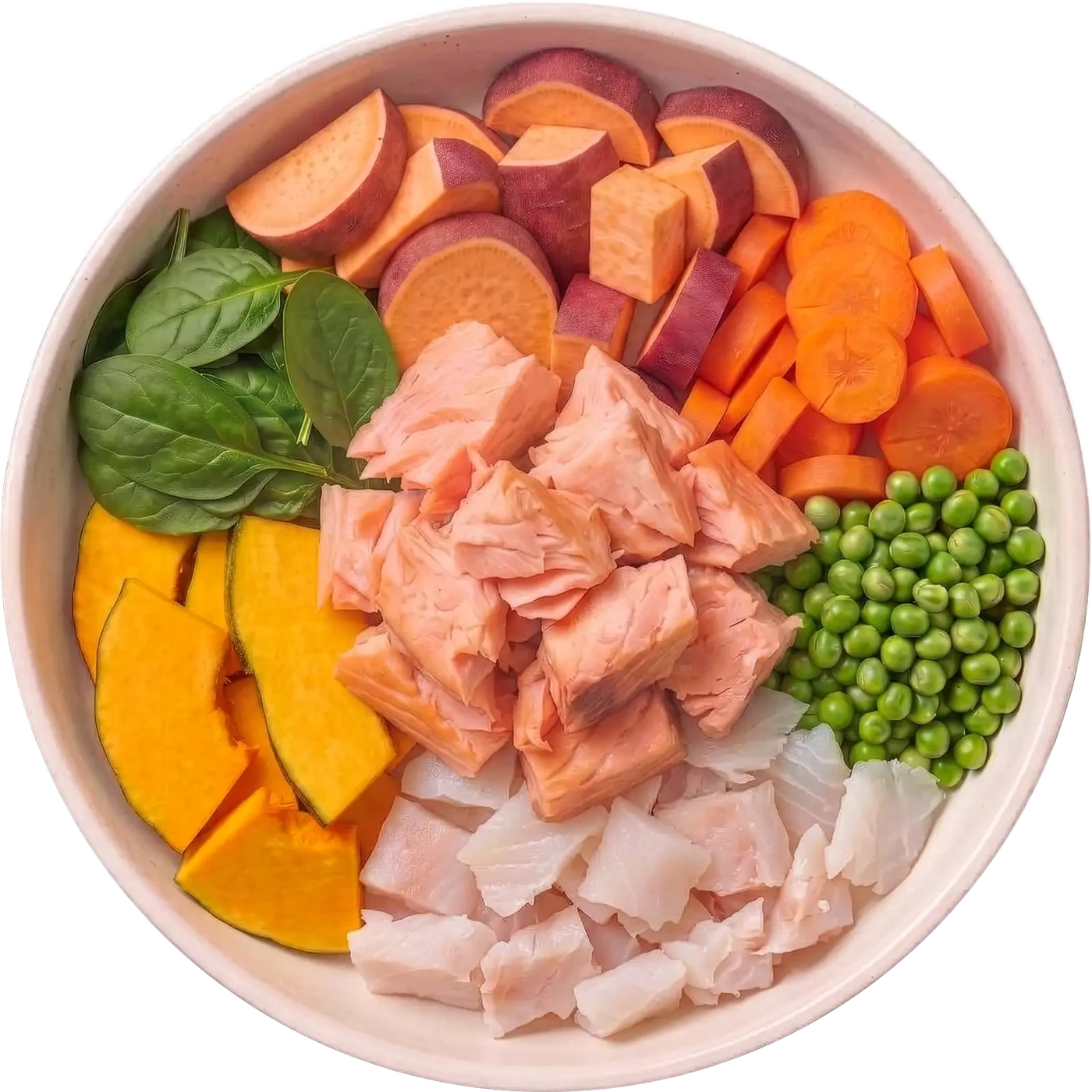 Salmon and vegetables shown as ingredient inspiration