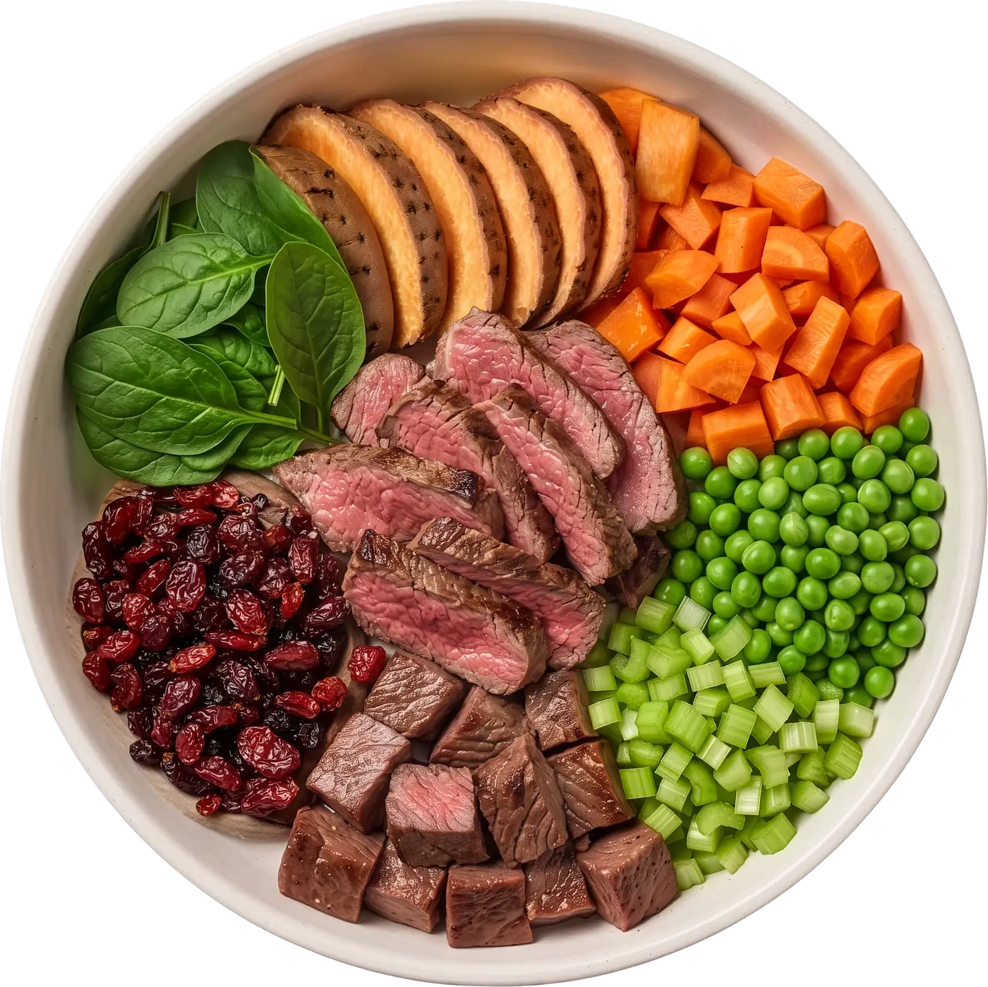 Beef and vegetables shown as ingredient inspiration