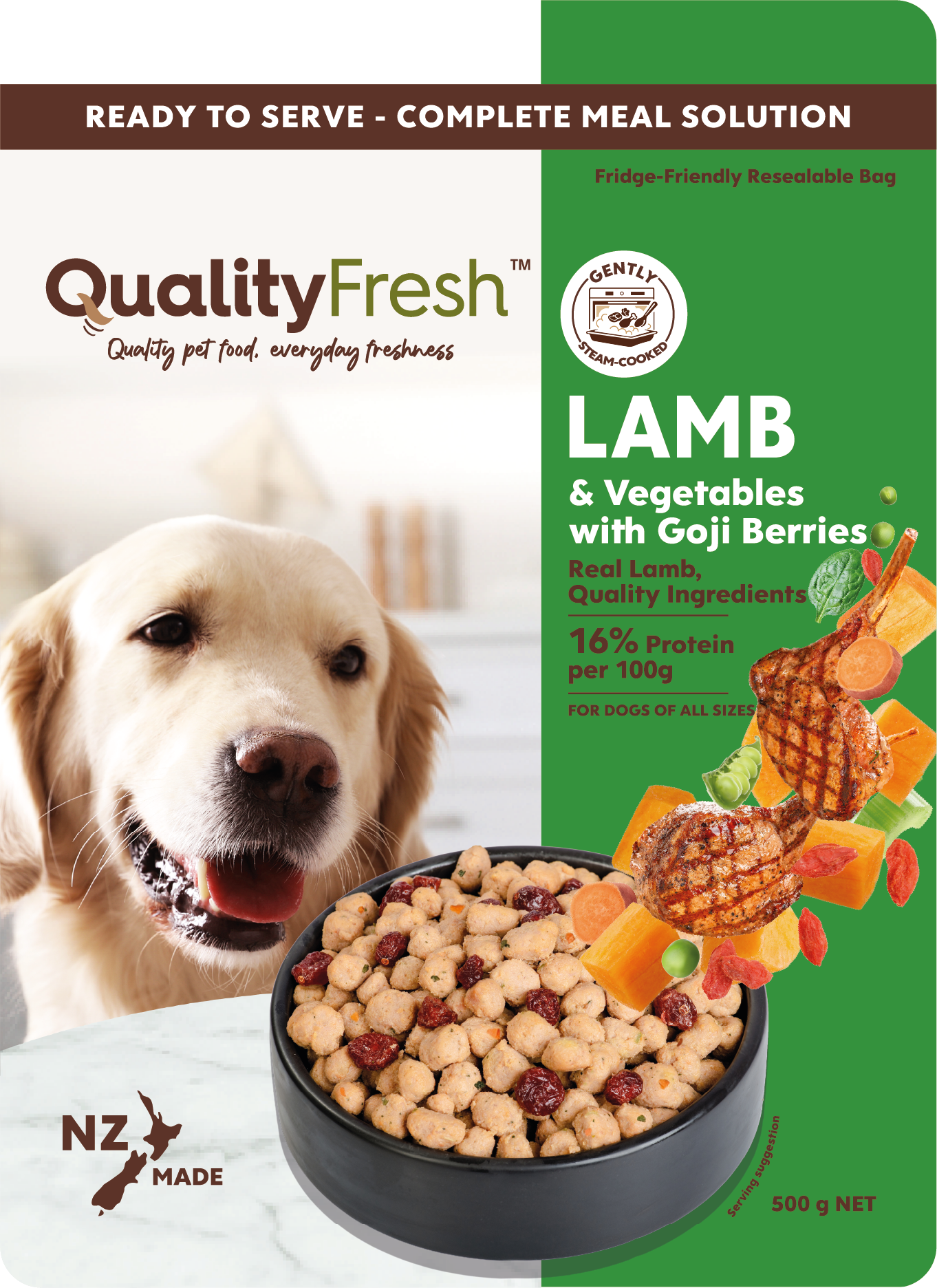 QualityFresh Lamb with vegetables & green-lipped mussels for dogs
